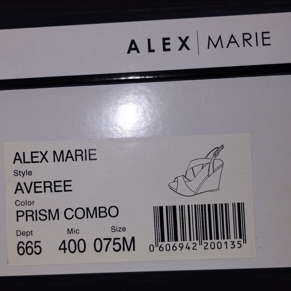 Alex Marie Multicolor Prism Wedges Size 7.5 - Picture 3 of 3